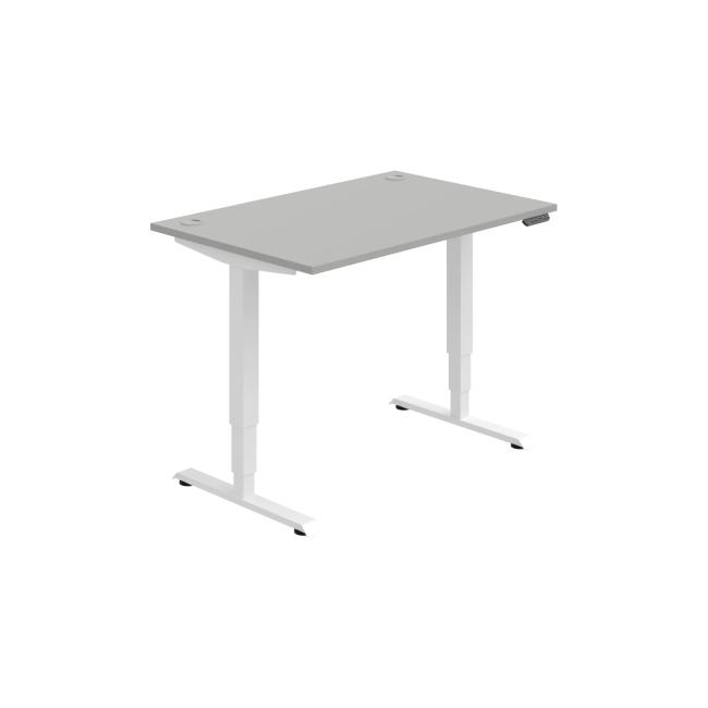 [ON221186] Work table RUN, PO, 3S, 120x64.5-130.5x80 cm, grey/white