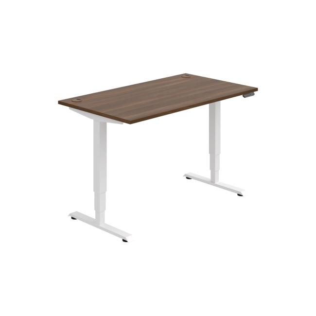 [ON223176] Work table RUN, PO, 3S, 140x64.5-130.5x80 cm, walnut/white