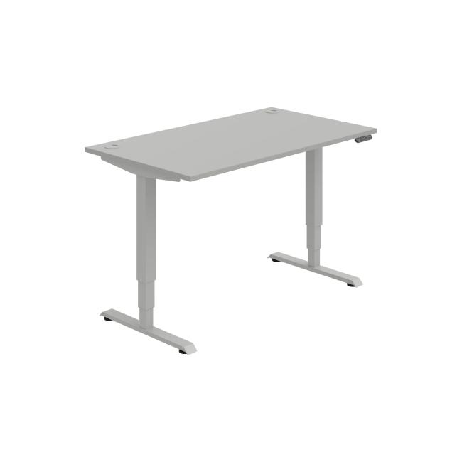[ON223185] Work table RUN, PO, 3S, 140x64.5-130.5x80 cm, gray/grey