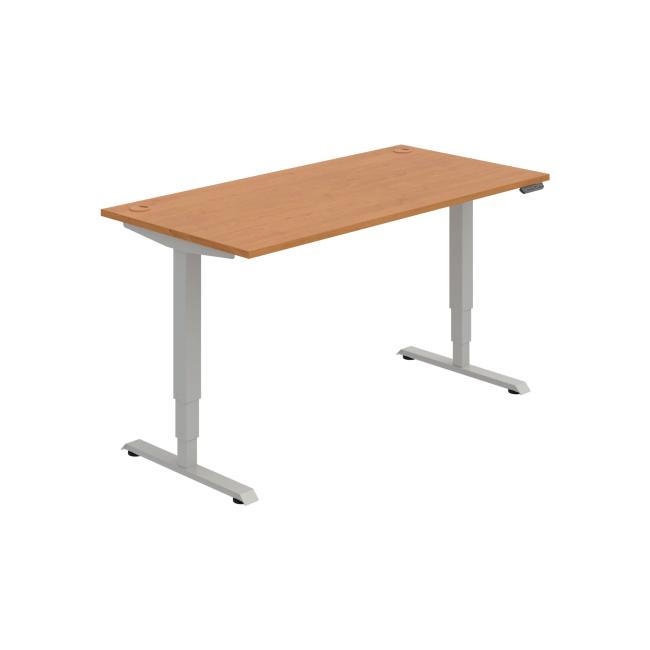 Work table RUN, PO, 3S, 160x64.5-130.5x80 cm, alder/grey