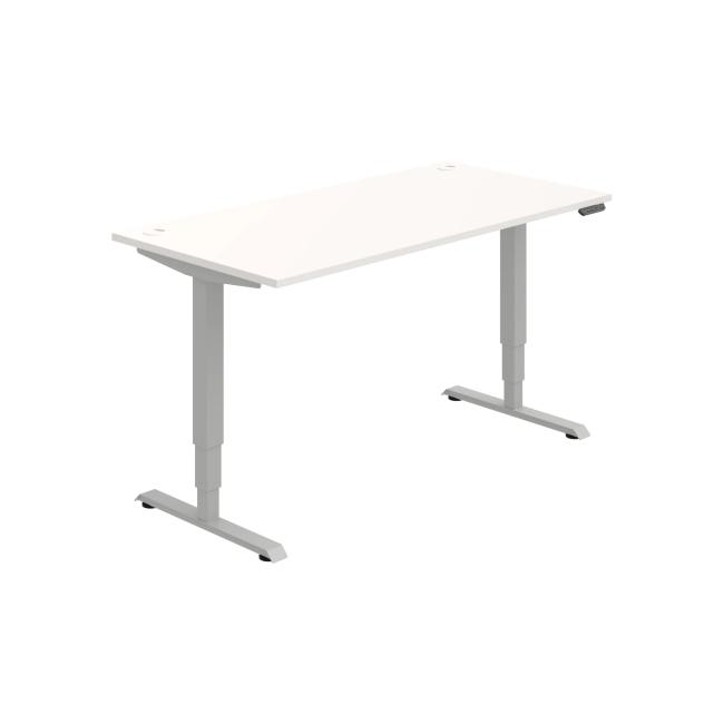 [ON225195] Work table RUN, PO, 3S, 160x64.5-130.5x80 cm, white/grey