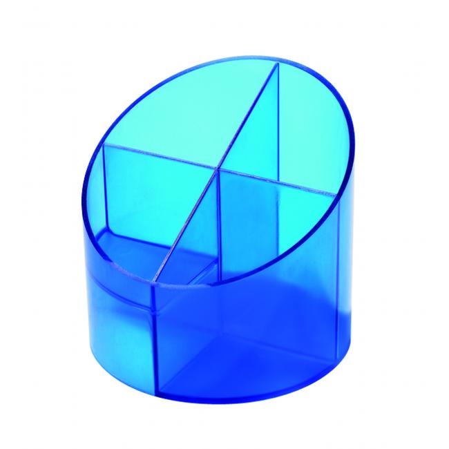 [HE390230] Pen stand Economy transparent blue