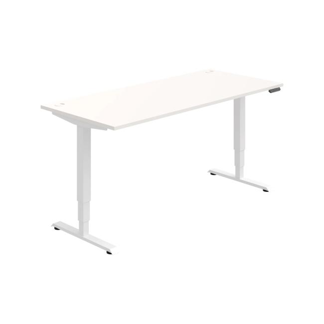 [ON227196] Work table RUN, PO, 3S, 180x64.5-130.5x80 cm, white/white