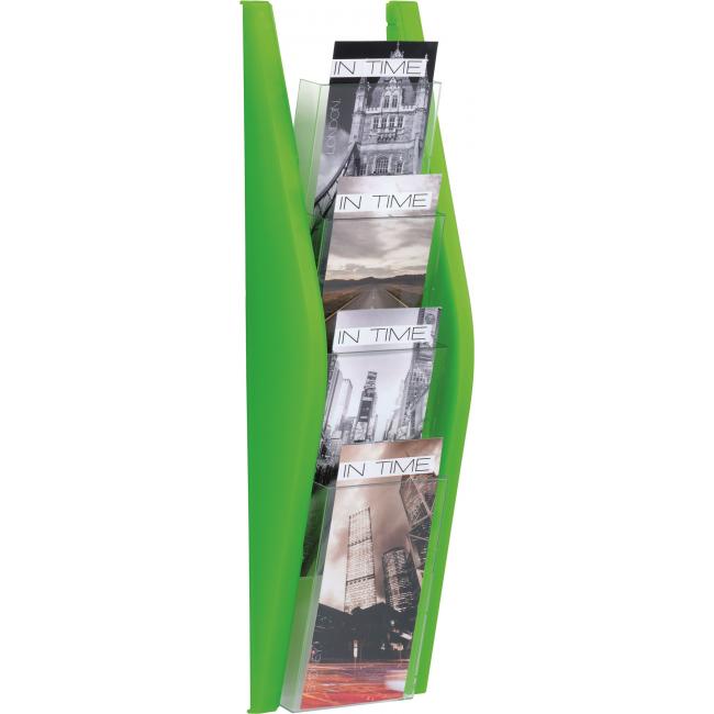 Presentation stand Helit 4x1/3A4 green