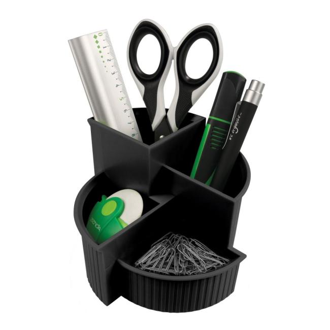 [HE639069] Štvordielny stojan na perá Helit Linear black