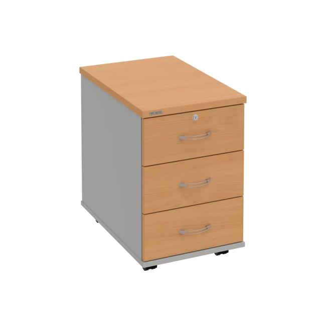 Nádoba Hobis, 40x60x60 cm, buk/sivá