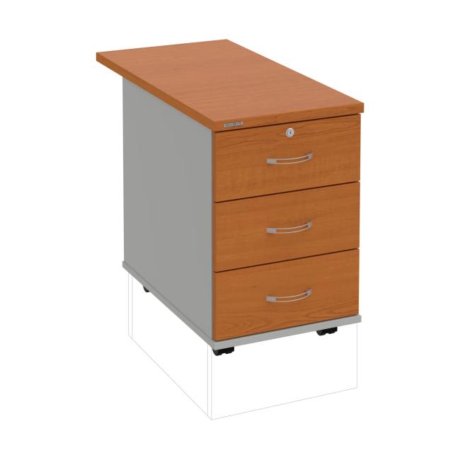 Hobis container, 40x60x80 cm, cherry/grey