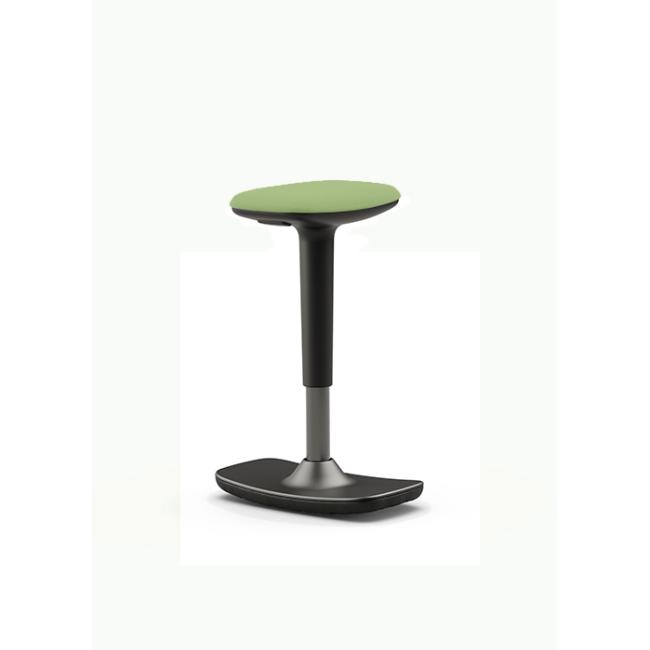 [AB102030] Balance chair LEO, height adjustable, black structure, fabric Bondai 7032 green