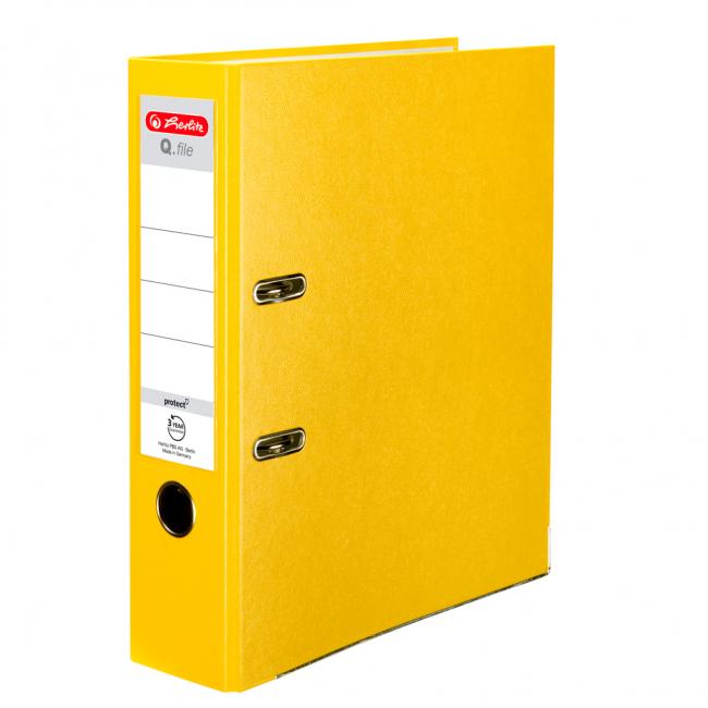 [HL001850] Lever filer Herlitz Q.file 8cm yellow