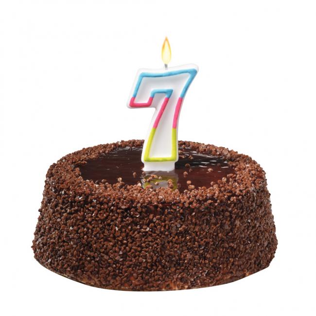 [HL012124] Cake candle number 7