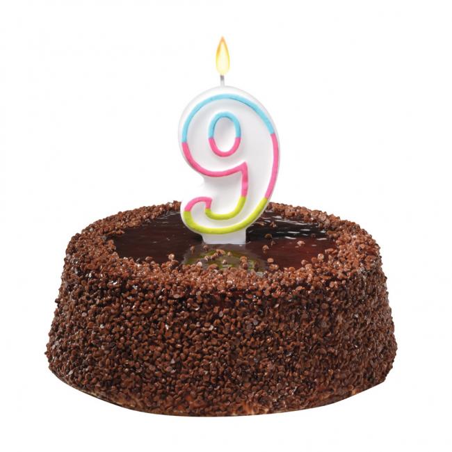 [HL012148] Cake candle number 9