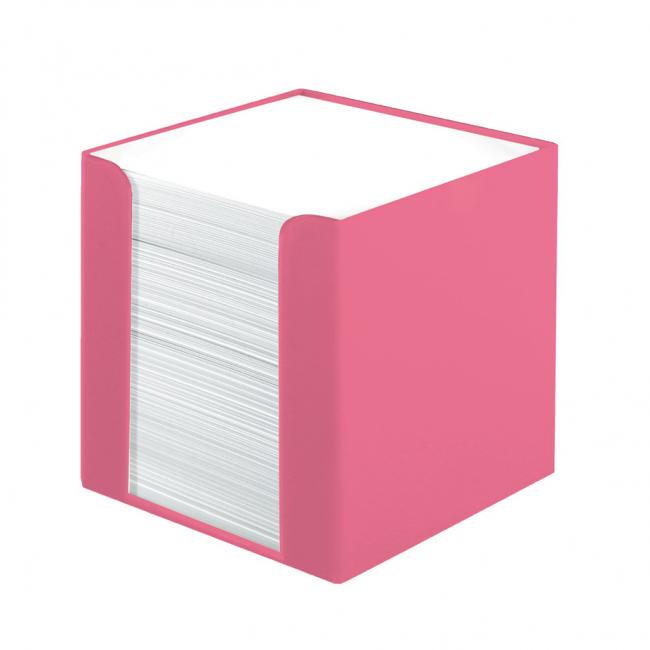 Herlitz Color Blocking cube notepad 90x90x90mm Indonesian pink