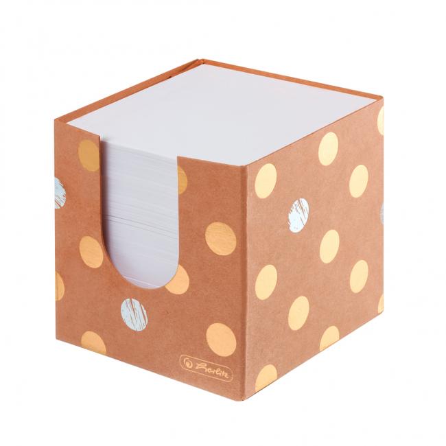 [HL021819] Notepad cube unglued Herlitz Pure Glam 90x90x90mm cardboard box