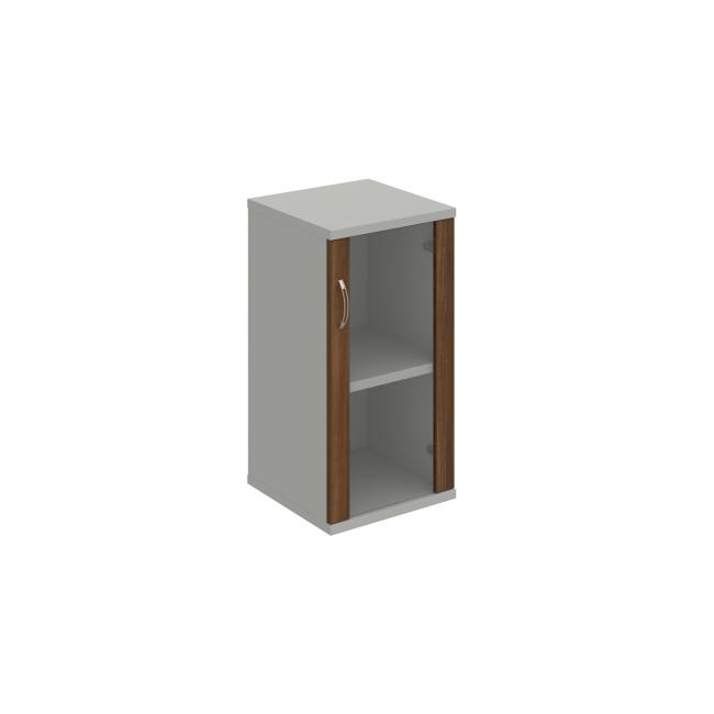 Shelving cabinet Strong P, 40x76.8x40 cm, walnut/grey