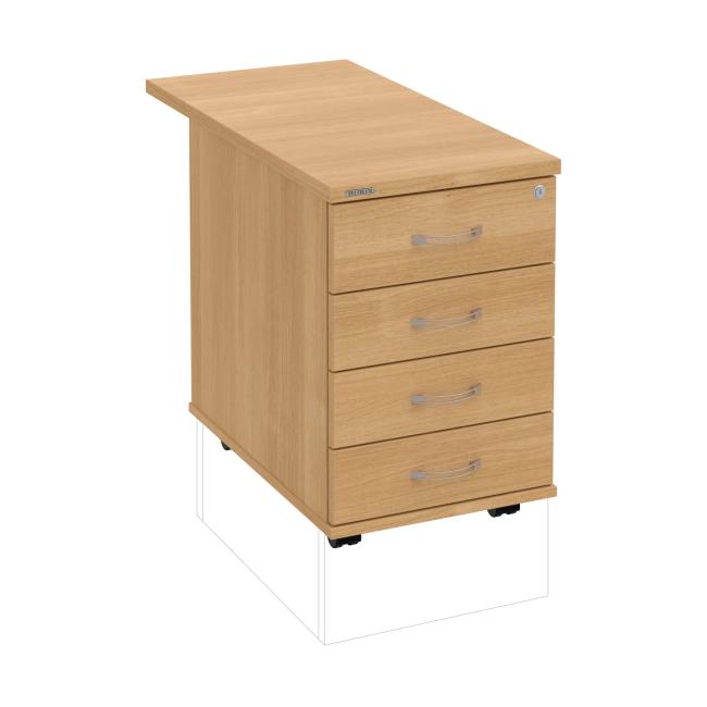 Hobis container, 40x60x80 cm, oak/oak