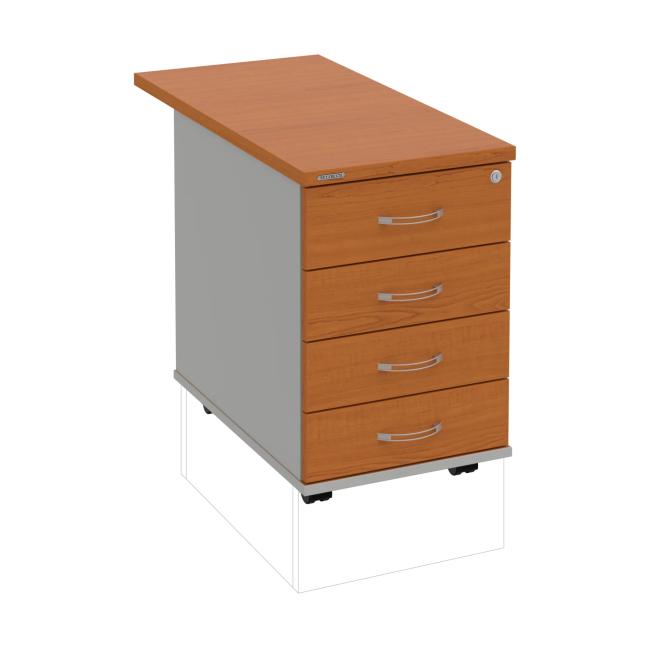 Hobis container, 40x60x80 cm, cherry/grey