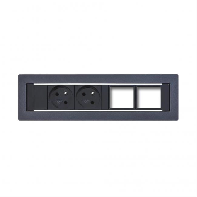 Configurable fixed panel KPP 4, black