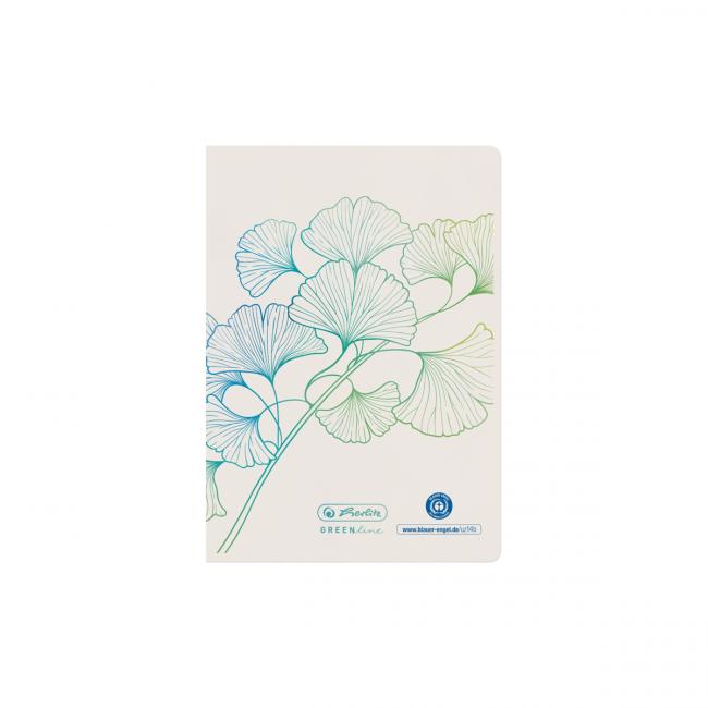 Notebook Herlitz Greenline Ginko A6 32 lined sheets