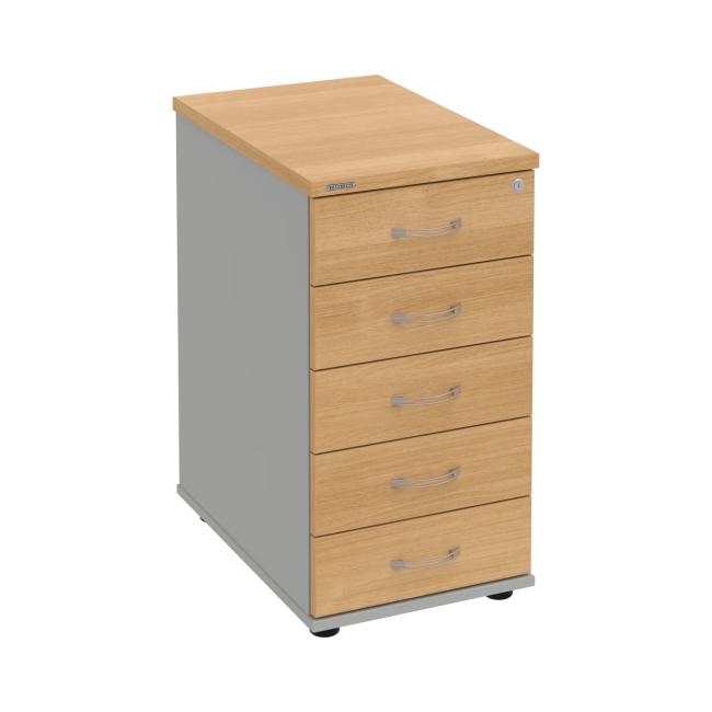 Nádoba Hobis, 40x75,5x60 cm, dub/sivá