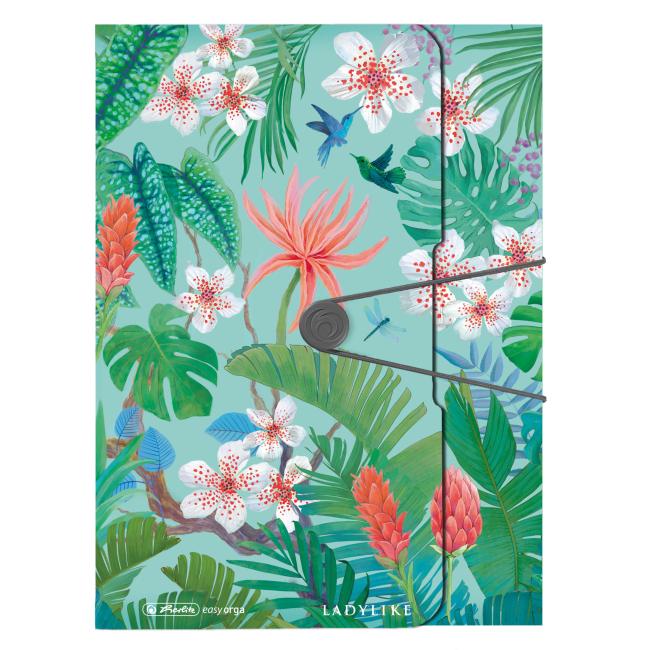 Plastový box s gumou Herlitz Ladylike A4, PP, Jungle