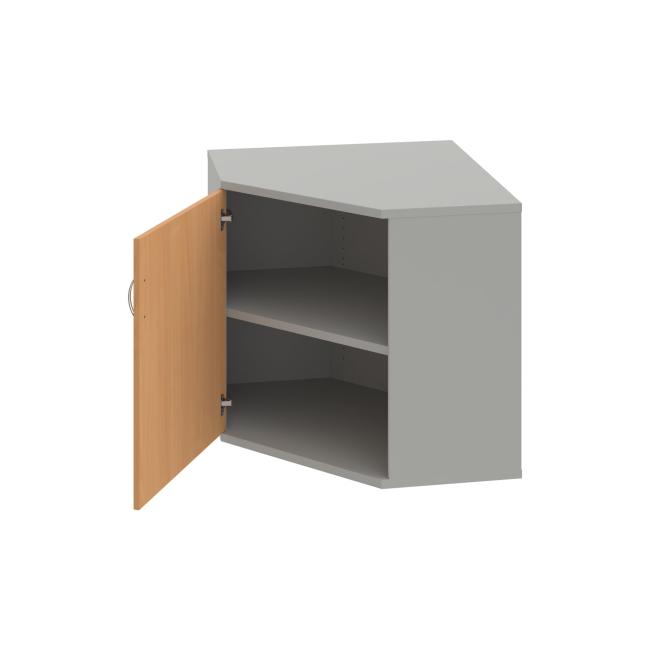 Shelving cabinet Strong L, 80x76.8x40 cm, beech/grey