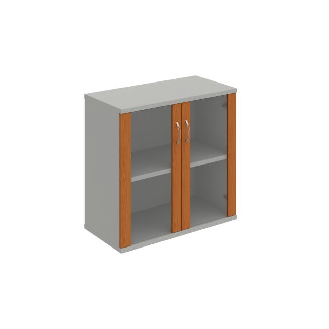 Strong shelf cabinet, 80x76.8x40 cm, cherry/grey