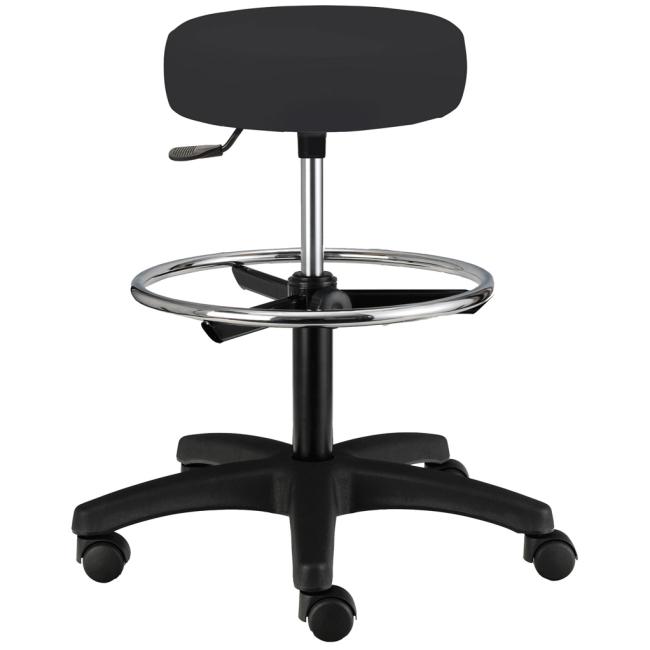 [AB129006] Work chair NORA polyurethane, black with locking ring