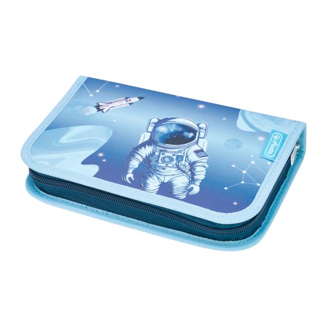 [HL049172] Herlitz pencil case 1-zipper 2-flap full Cosmonaut