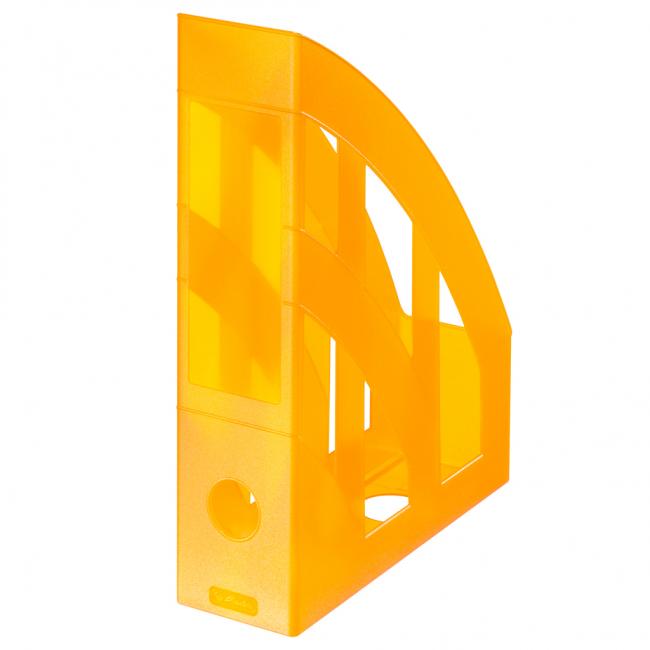 [HL074151] Magazine rack Herlitz transparent orange