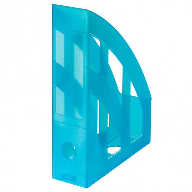 [HL074169] Magazine rack Herlitz transparent turquoise