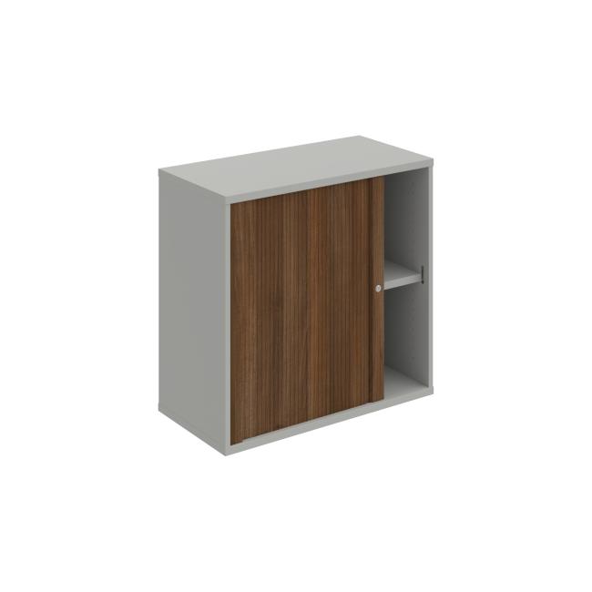 Strong shelf cabinet, 80x76.8x40 cm, walnut/grey