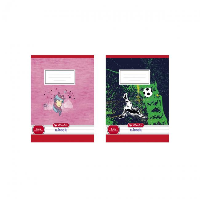 [HL078292] Zápisník Herlitz 624, A6, linajkový, 70g/m2, mix motívov