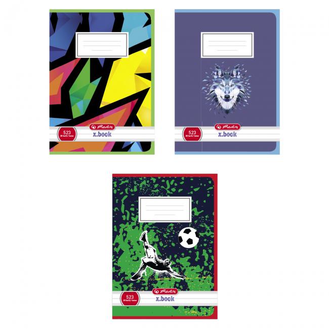Notebook Herlitz 523, A5, lined, 70g/m2, mix of boys' motifs