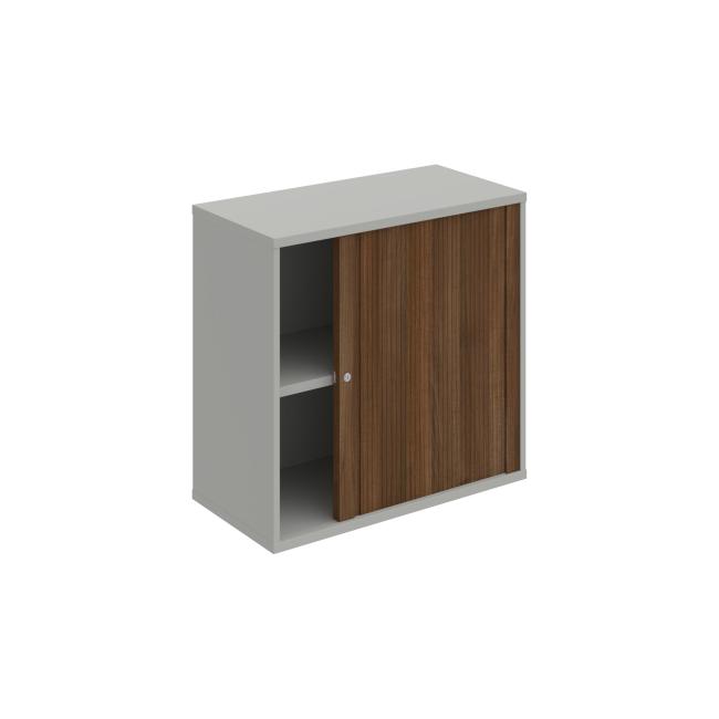 Strong shelf cabinet, 80x76.8x40 cm, walnut/grey