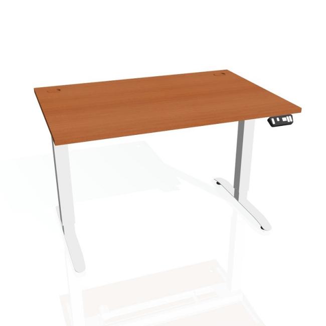 Motion desk, PO, 3S, 120x61 - 128x80 cm, cherry/white