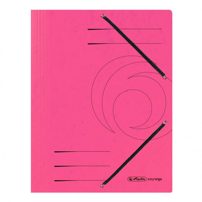 Herlitz pink foam cover with rubber band