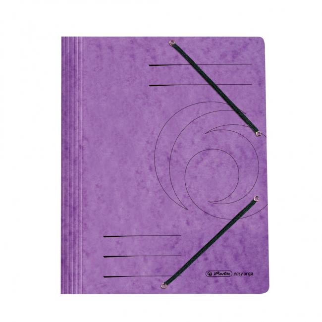 [HL199536] Polyfoam cover with Herlitz purple elastic band