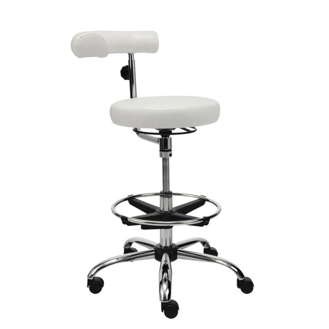Medical chair KLINIK, with locking ring, health. eco leather KN0080 white