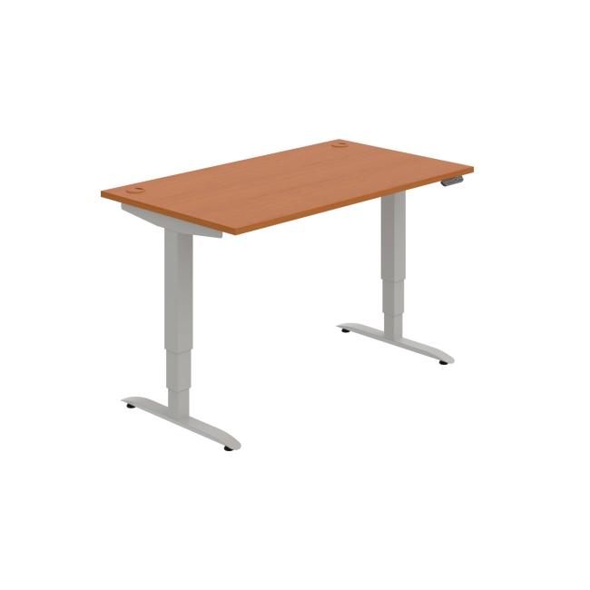 [ON314153] Motion desk, PO, 3S, 140x61 - 128x80 cm, cherry/grey