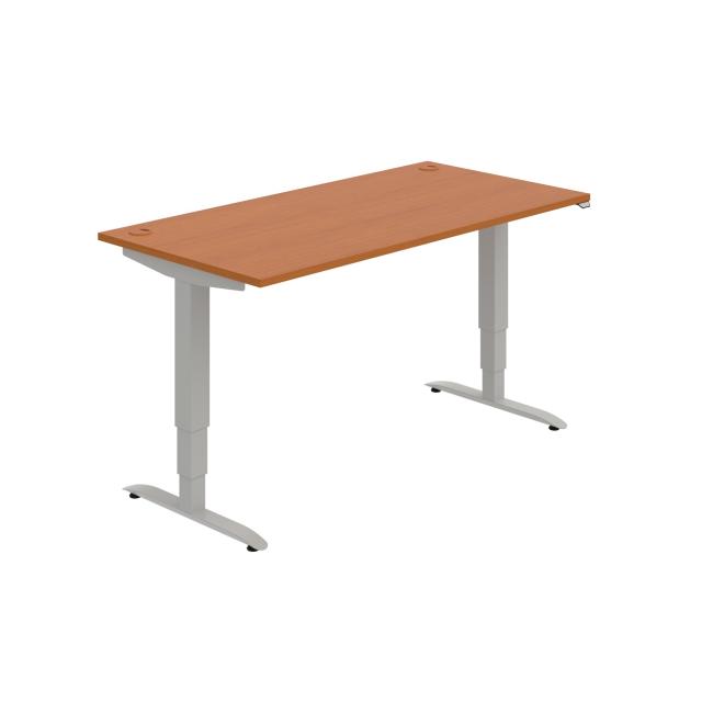 Motion desk, ZO, 3S, 160x61 - 128x80 cm, cherry/grey