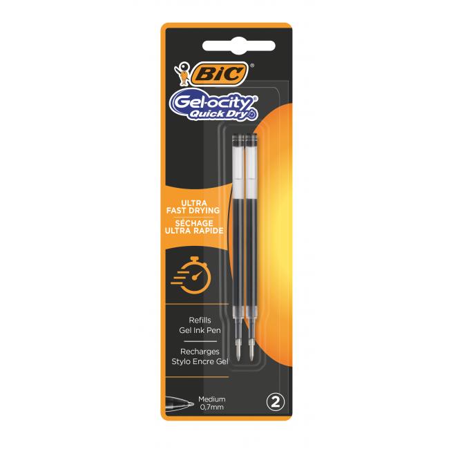 [BC967263] Náhradná náplň do gélového valčeka BIC Gelocity QUICKDRY Black 2 ks