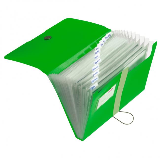 [HL209517] Aktovka plastová s priehradkami Herlitz Easy Orga nepriehľadná jablkovozelená