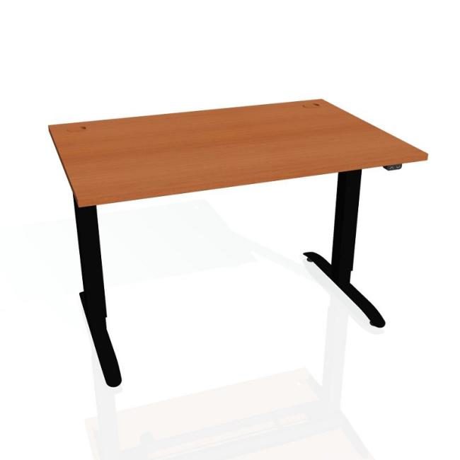 Motion desk, ZO, 3S, 180x61 - 128x80 cm, cherry/black
