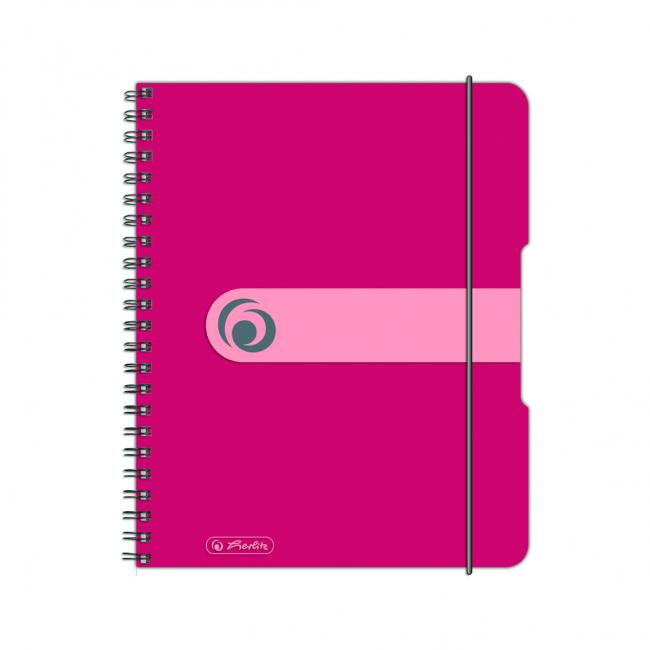Square notepad Herlitz Easy Orga A5 80 sheets dark pink