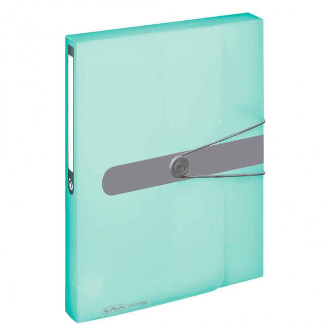 [HL409000] Plastic box with rubber band Herlitz A4 PP mint