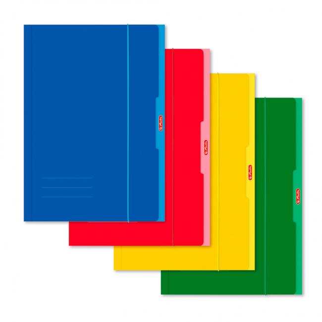 Cardboard cover with rubber band A4 Herlitz UNI mix