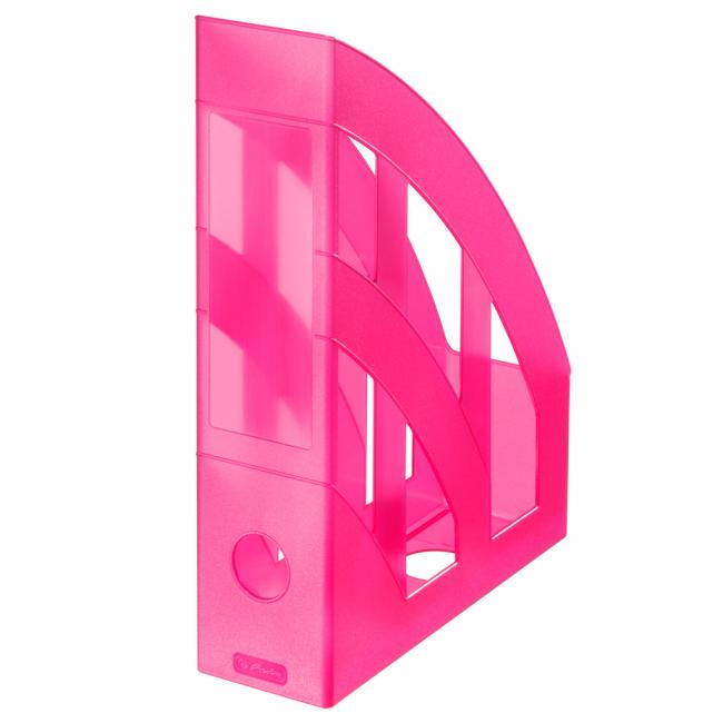 Herlitz transparent pink magazine rack