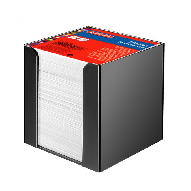 [HL600360] Zápisník kocka nelepená Herlitz 90x90x90mm biela v čiernej krabičke