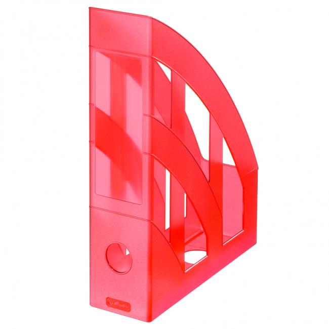 [HL653822] Magazine rack Herlitz transparent red