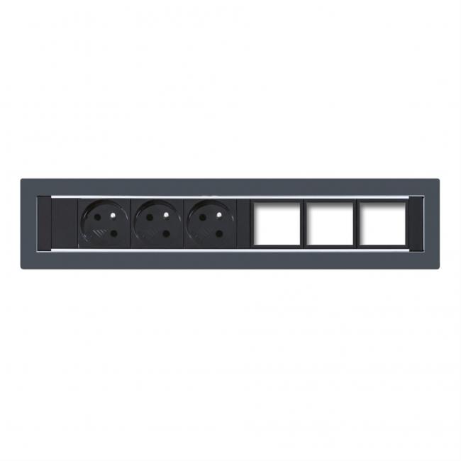Configurable fixed panel KPP 6, black